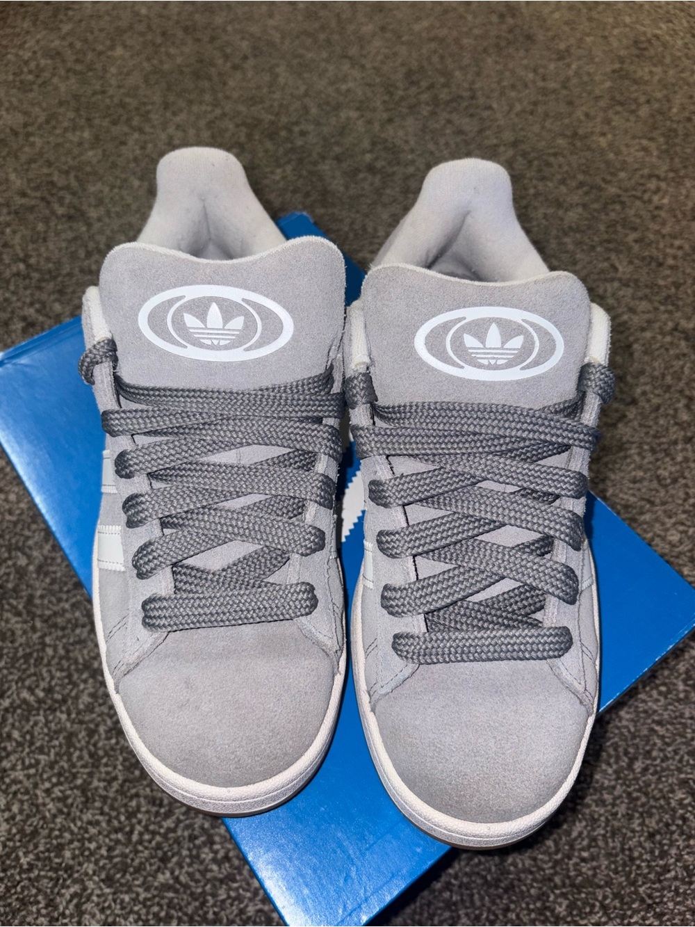 adidas Gray Suede Low-Top Sneakers